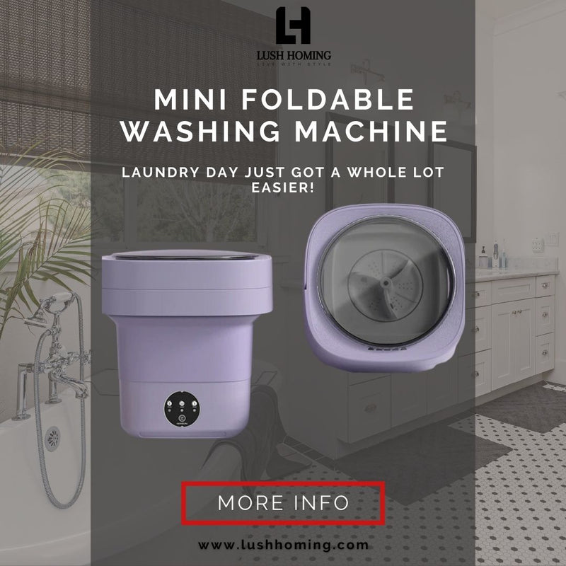 Small Space, Big Impact: Elevate Your Laundry Routine with Lush Homing's Innovative Mini Foldable Washing Machine!
