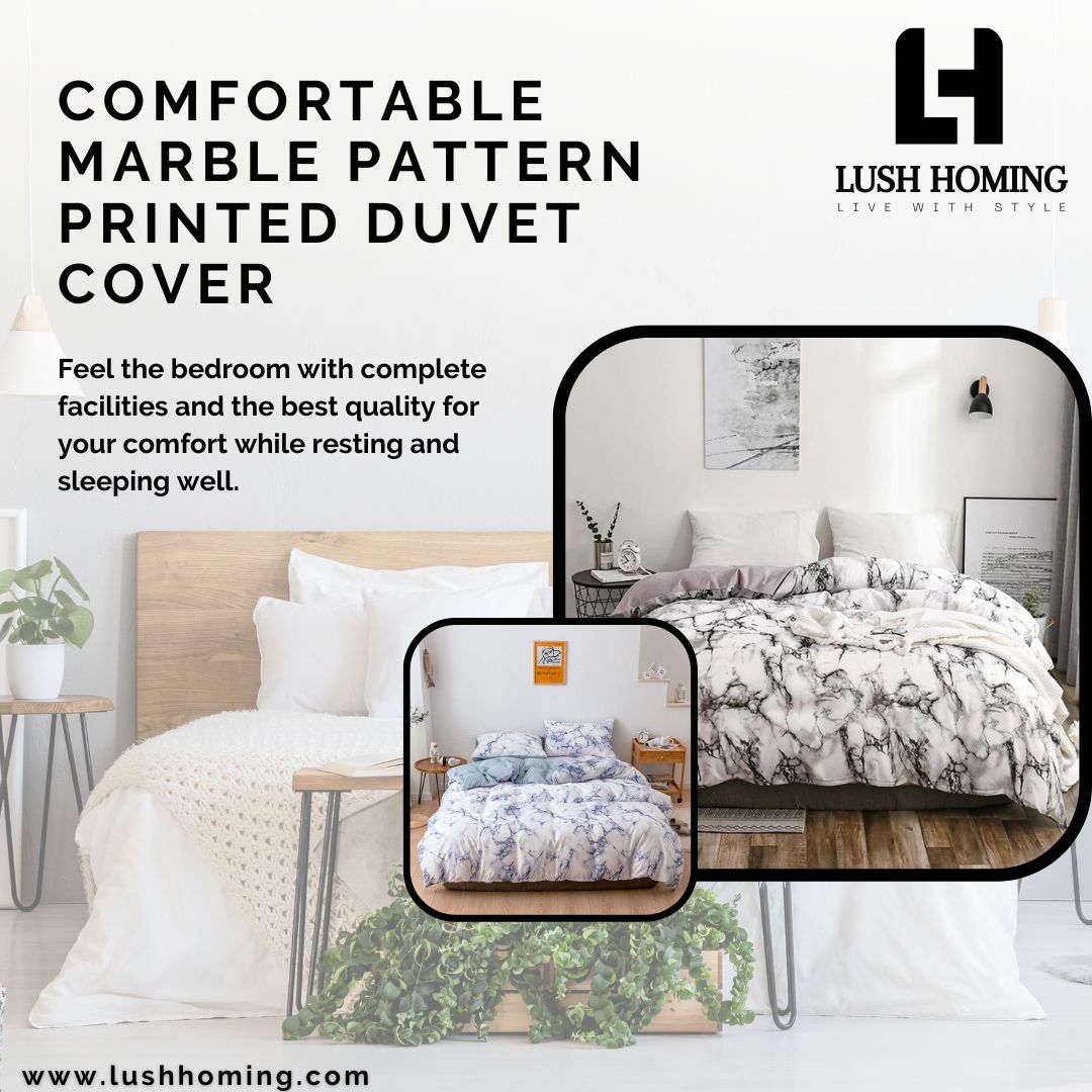 Duvet cover set with bedsheet, pillow, and cushion covers made of high-quality cotton for a luxurious look and feel.