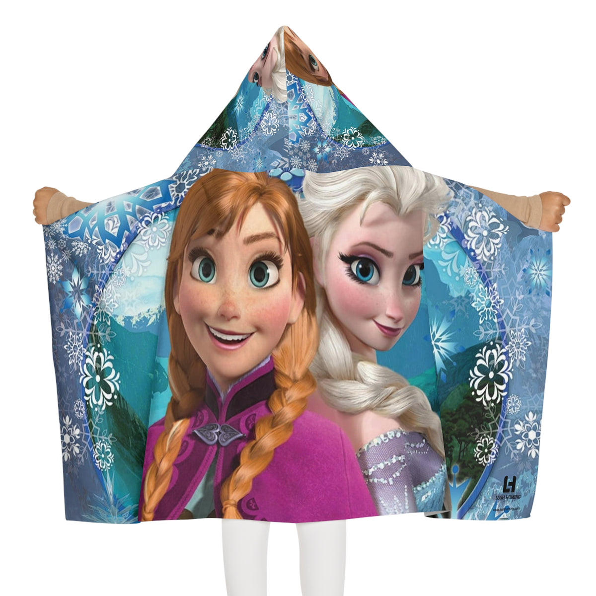 Frozen Elsa & Anna Hooded Towel for Kids