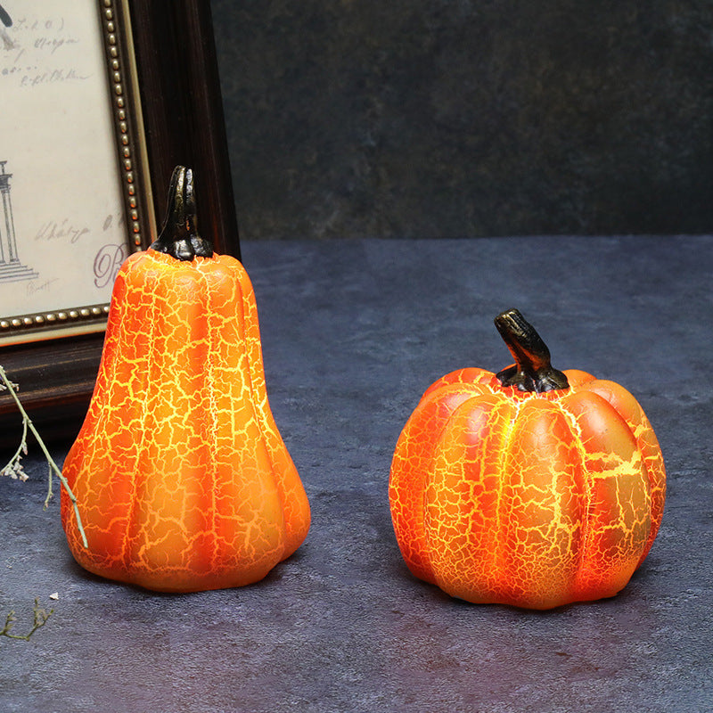Flickering LED Pumpkin Lantern - Hauntingly Realistic Halloween Glow
