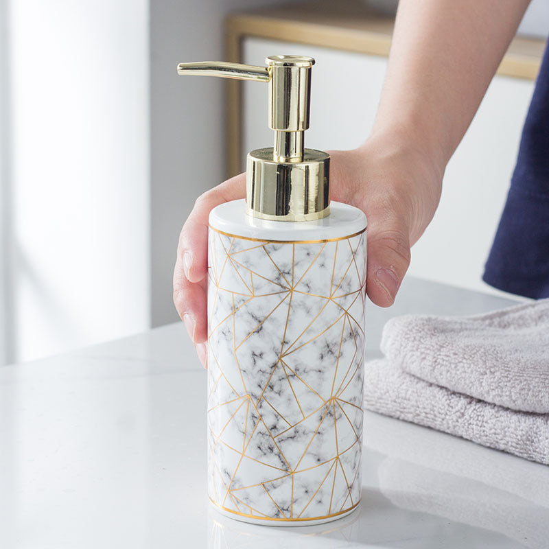 Marble Pattern Hand Soap Bottle: Elegance Meets Functionality