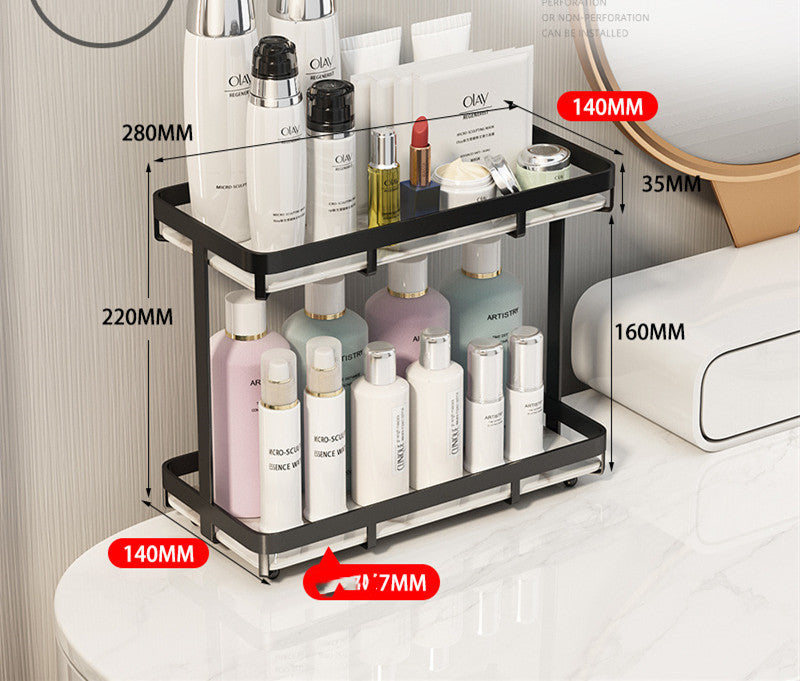 Elevate Your Organization with the Stylish and Versatile 2-Tier Light Luxury Shelf