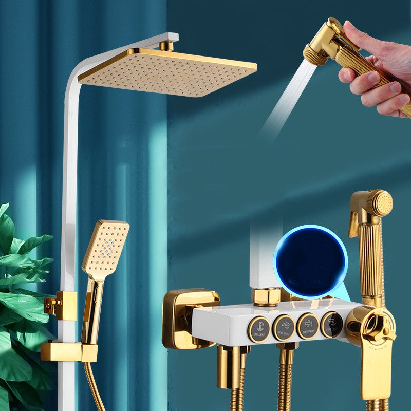 Gold Chromed Shower System with Bidet Spray: Elevate Your Shower Routine