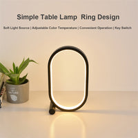 Modern Plug-In Oval Acrylic Lamp with Touch Control