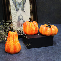 Flickering LED Pumpkin Lantern - Hauntingly Realistic Halloween Glow