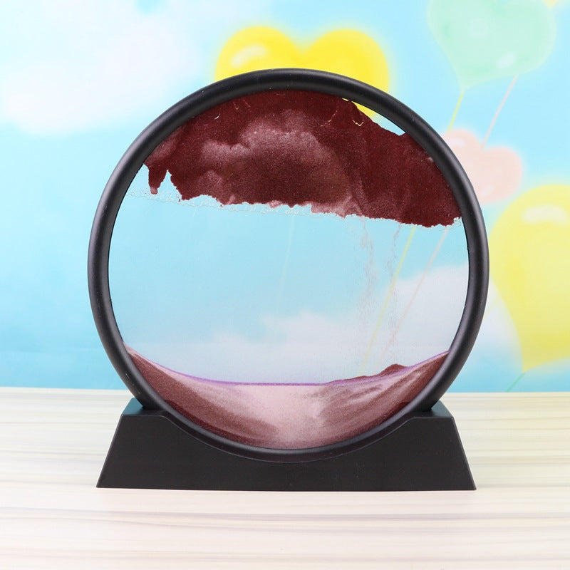 3D Dynamic Quicksand Art Orb - Mesmerizing Motion in Glass