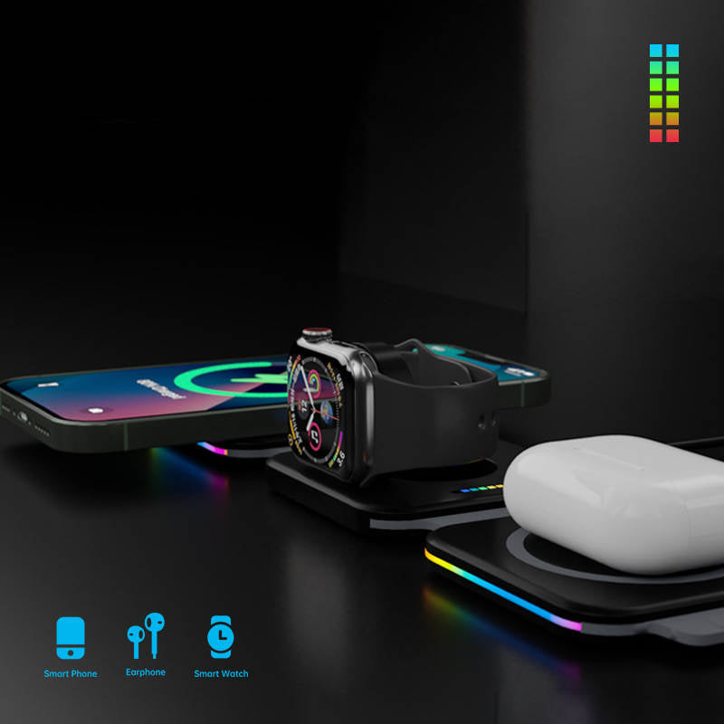 18W 3 in 1 Foldable Magnetic Wireless Charger
