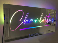 Personalized Name Mirror Light For Bedroom