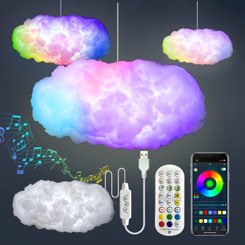 Ambient Lightning Clouds - Music Sync, Millions of Colors for Home