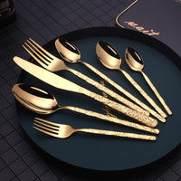 Embossed Textured Handle Steak Cutlery Western Cutlery