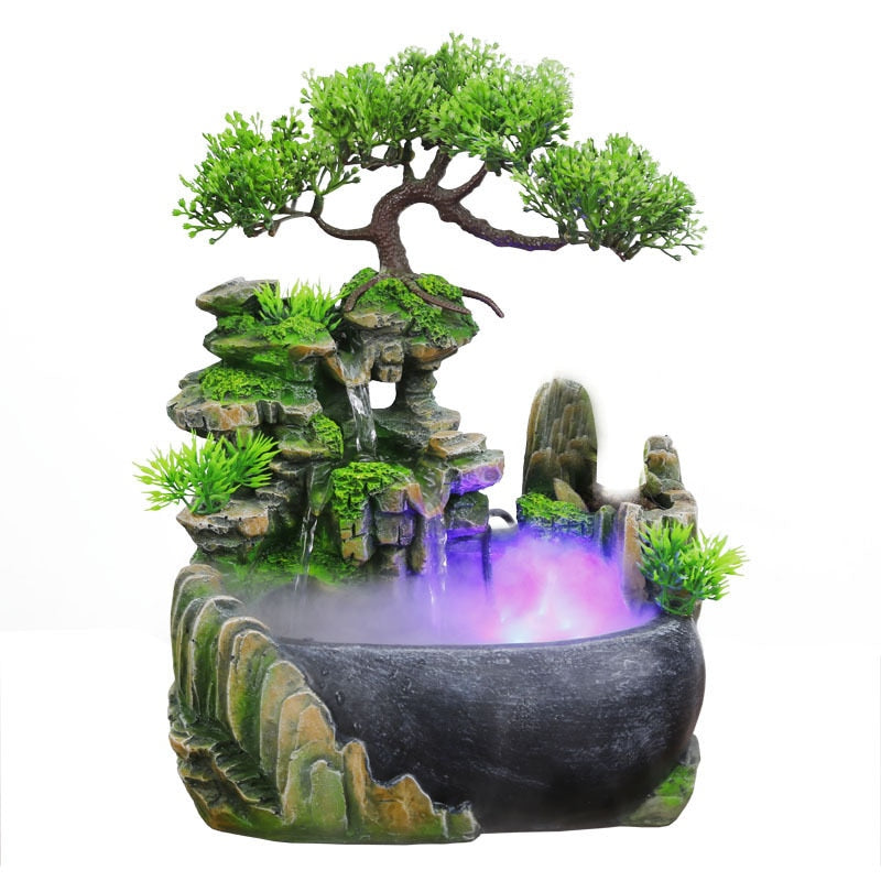 Indoor Tabletop Waterfall Fountain: Tranquil Sounds for Home & Mind