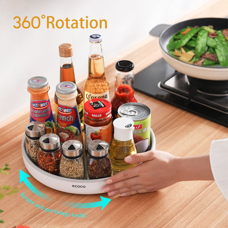 360° Kitchen Spin: Non-Slip Spice & Pantry Organizer (Rotating Shelf)
