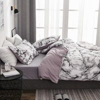 Comfortable Marble Pattern Printed Duvet Cover