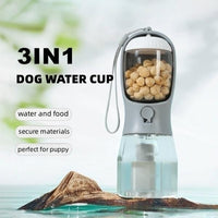 3 in 1 Dog Water Cup Drinking Food Garbage Bag