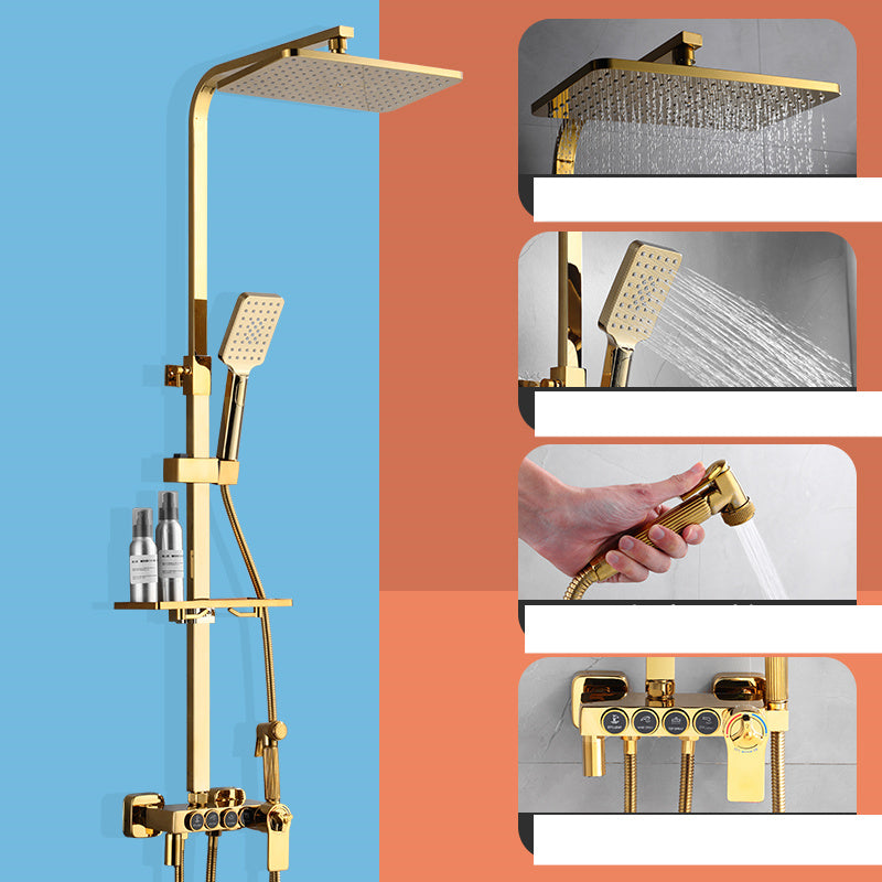 Gold Chromed Shower System with Bidet Spray: Elevate Your Shower Routine