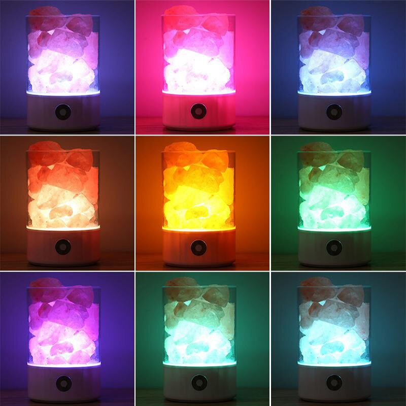 a collage of Crystal Natural Himalayan Salt Lamp