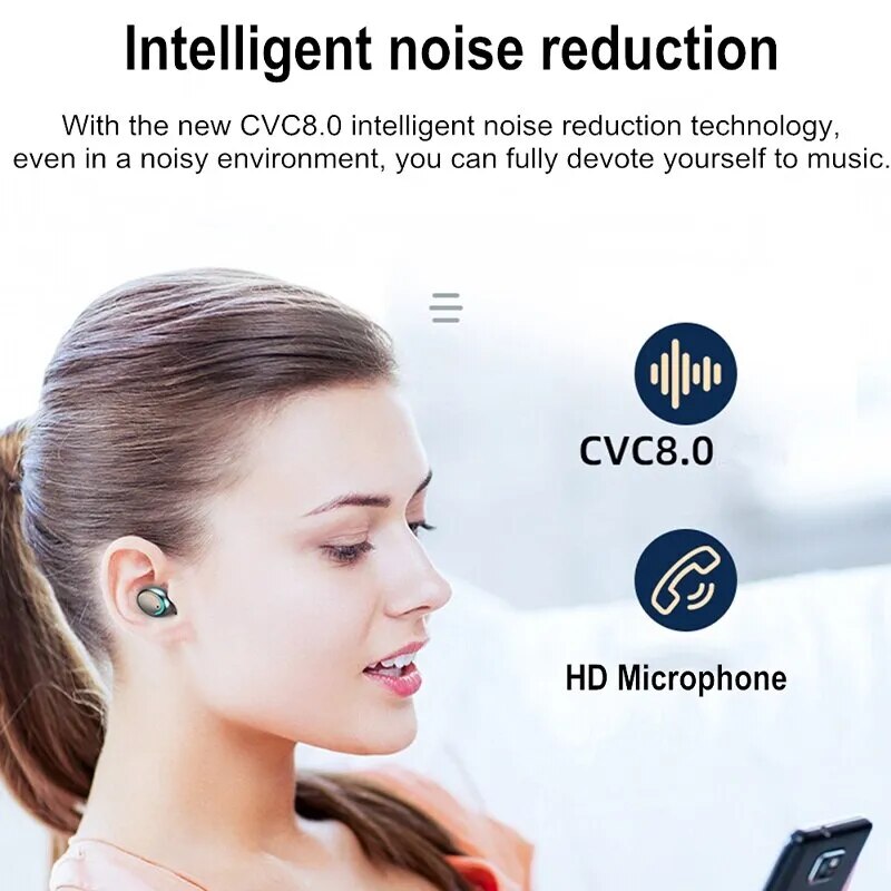 LH F9: Noise Cancelling Wireless Earphones - Pure Sound, Uninterrupted (40H Playtime)